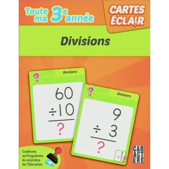 Cartes éclair - 3e année - Divisions